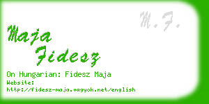 maja fidesz business card